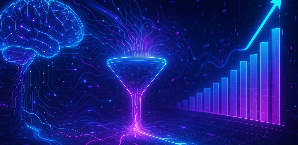 Gráfico que representa el tráfico orgánico hacia funnels de ventas.