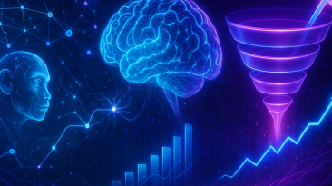 Empresario utilizando herramientas digitales para automatizar procesos de marketing y ventas.